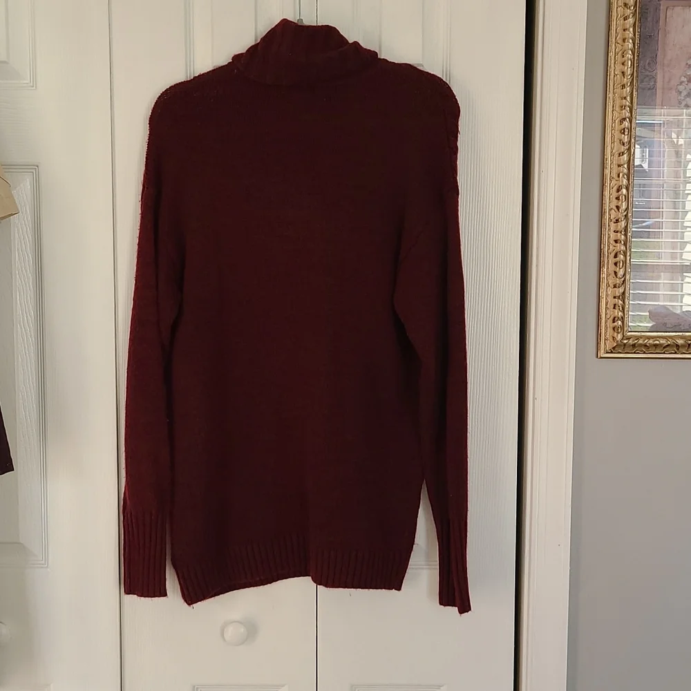 NINE WEST BRAND WOMEN'S PLUM COWL NECK SWEATER SIZE XS - Picture 3 of 13